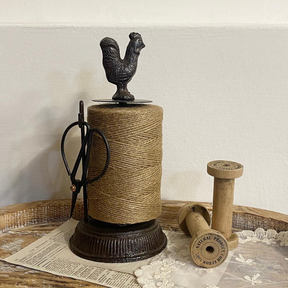 빈티지 닭 마끈 홀더 가위세트 실패 실감개 주철 실스탠드