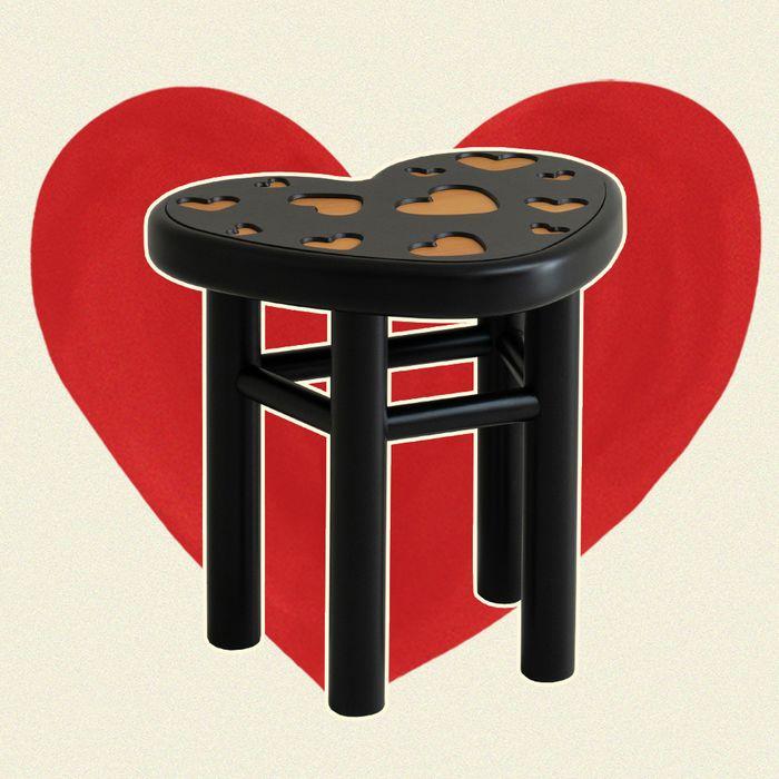 하트 스툴(블랙) 디자인스툴 집들이선물 신혼부부선물