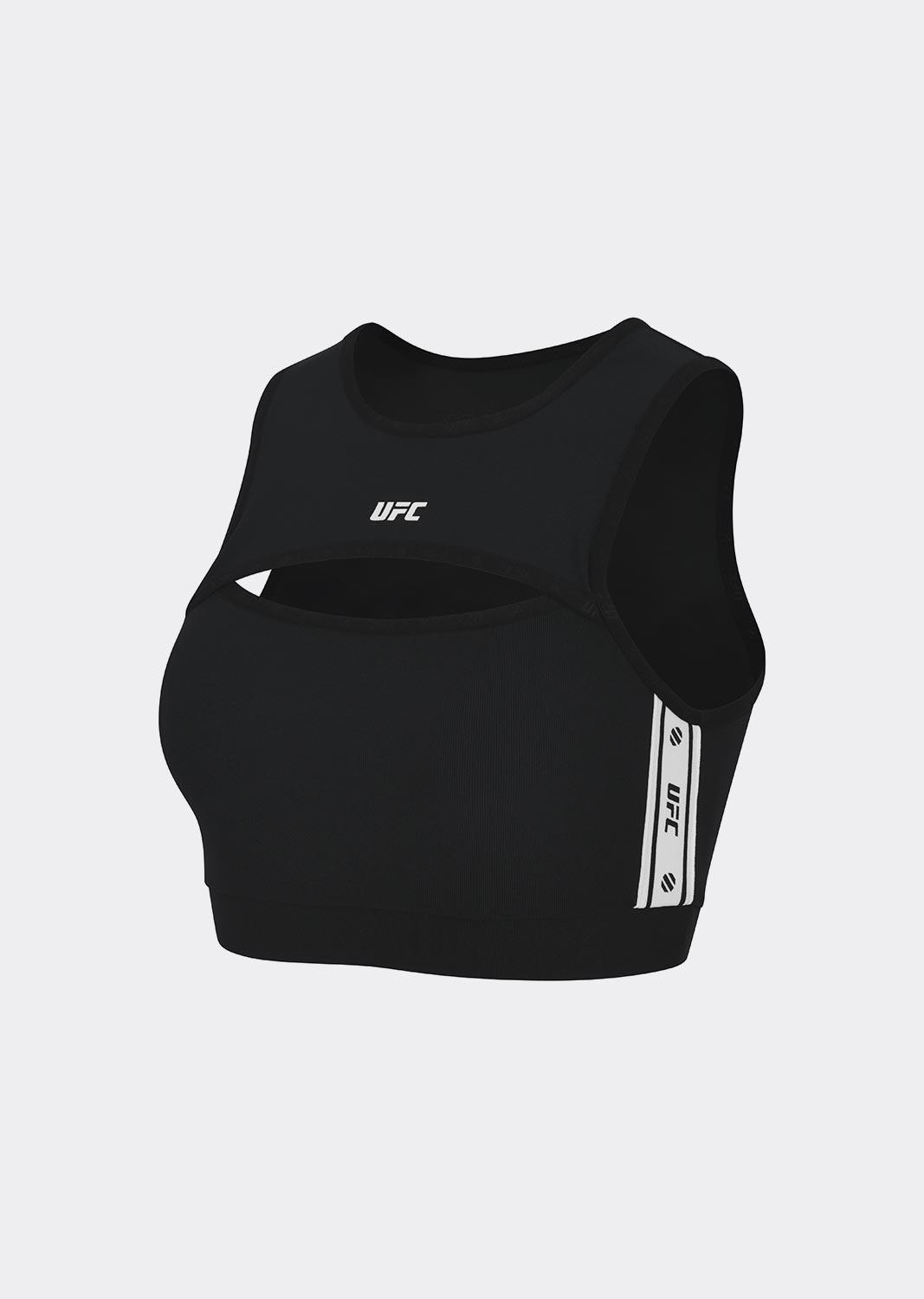 UFC 라인 크롭핏 슬리브리스 (W) 블랙 U4SLU2205BK