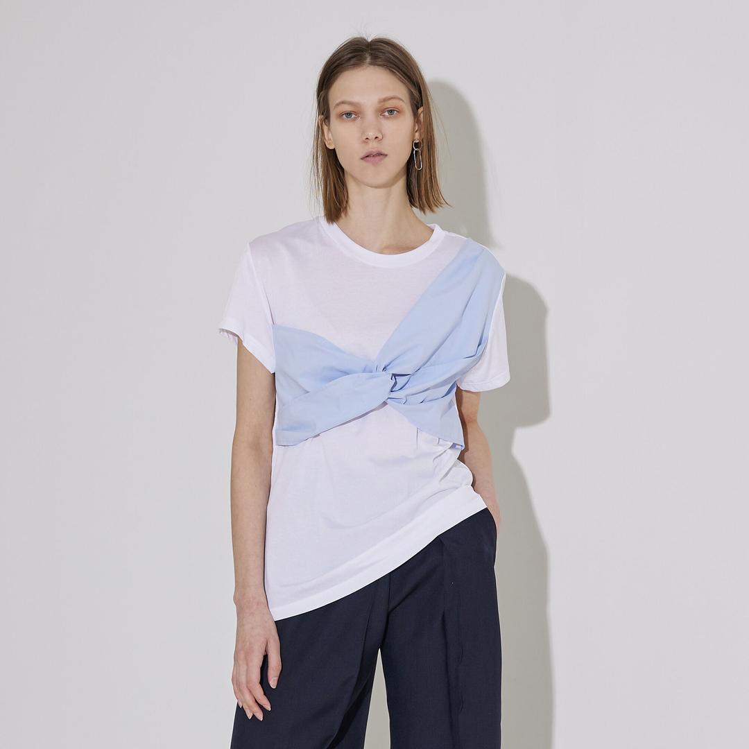 에콘  비비안 뷔스티에 탑 솔트화이트