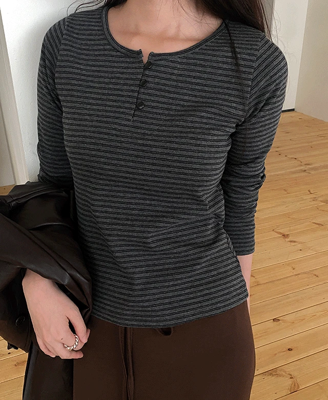 케빈 헨리넥 스트라이프 티셔츠 (2color) (*연휴 이후 출고)