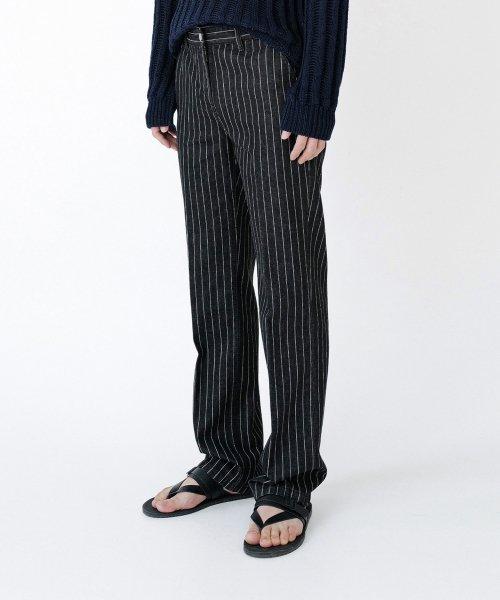 #0261 indigo stripe semi wide fit
