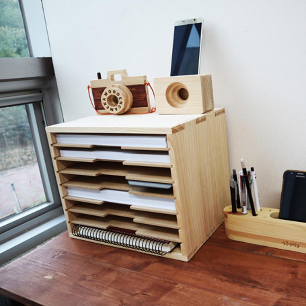 DIY 8단 A4용지 종이보관함 서류정리하 이면지보관함 반제품