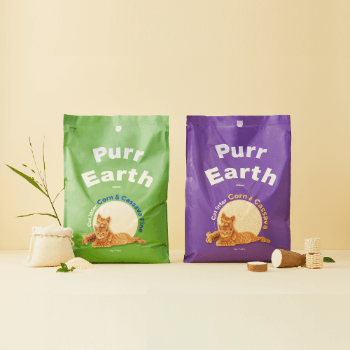 퍼스샌드 브라질산 100% 친환경 카사바 고양이 모래 1박스 (4kg X 3)