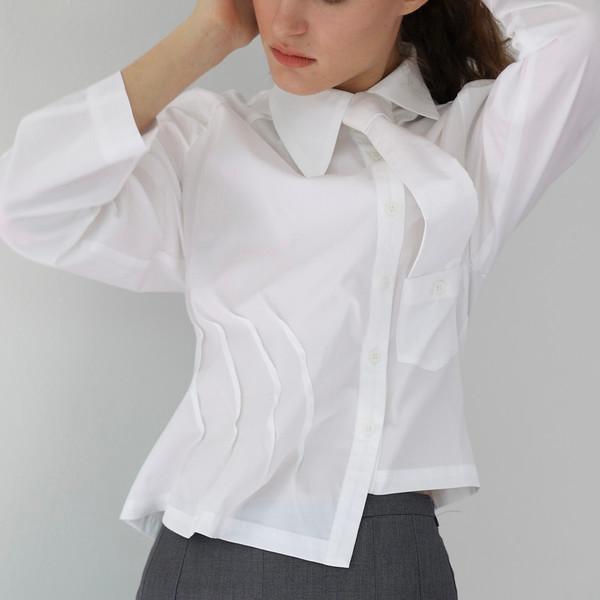 [주문 제작] Twist shirt - White