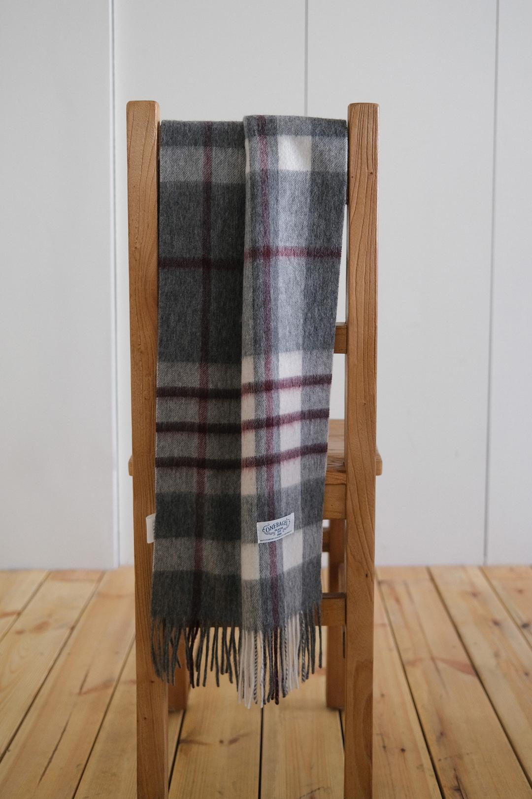 Classic check wool muffler