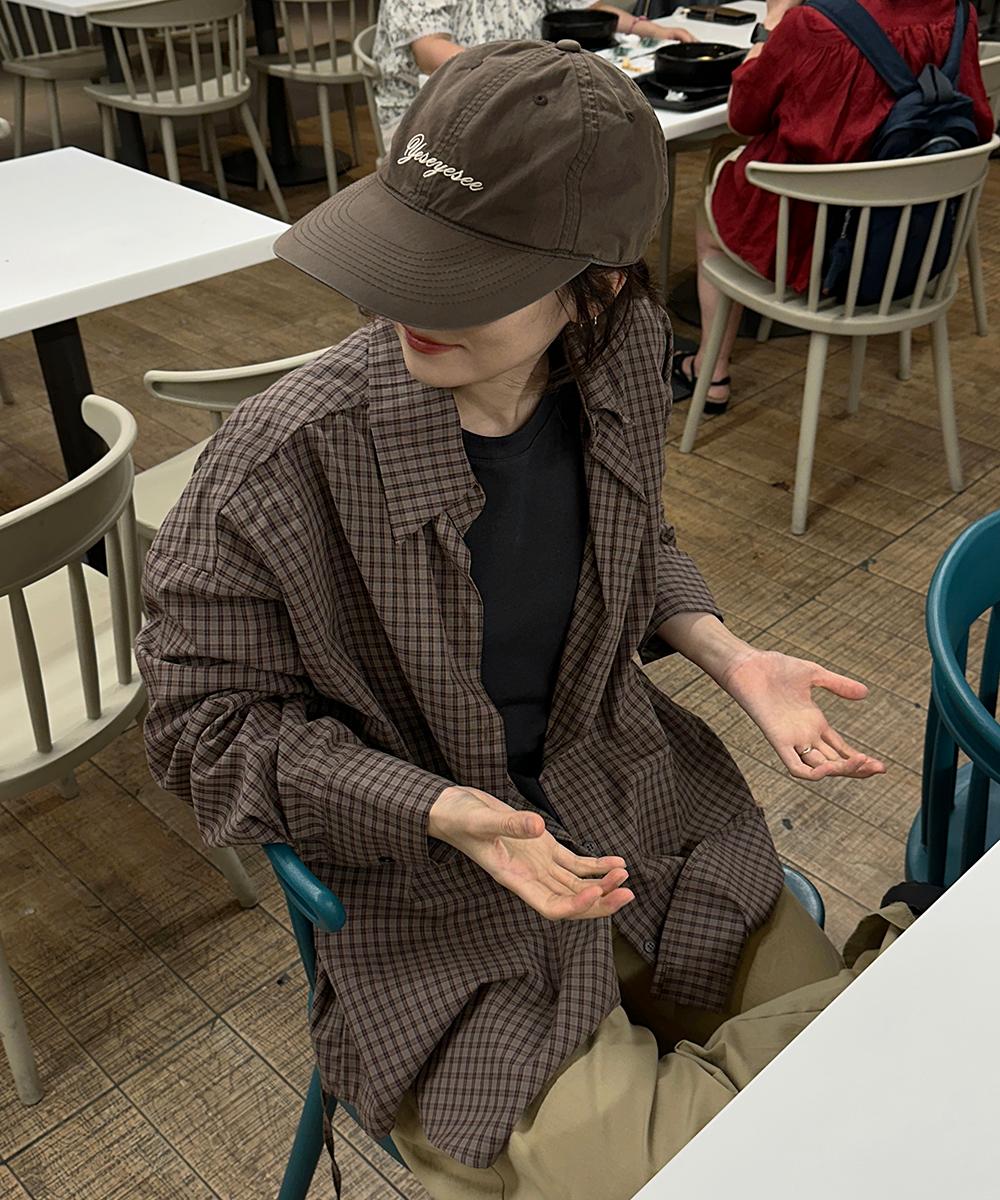 백버튼 체크 셔츠 (3colors) 그레이 추가