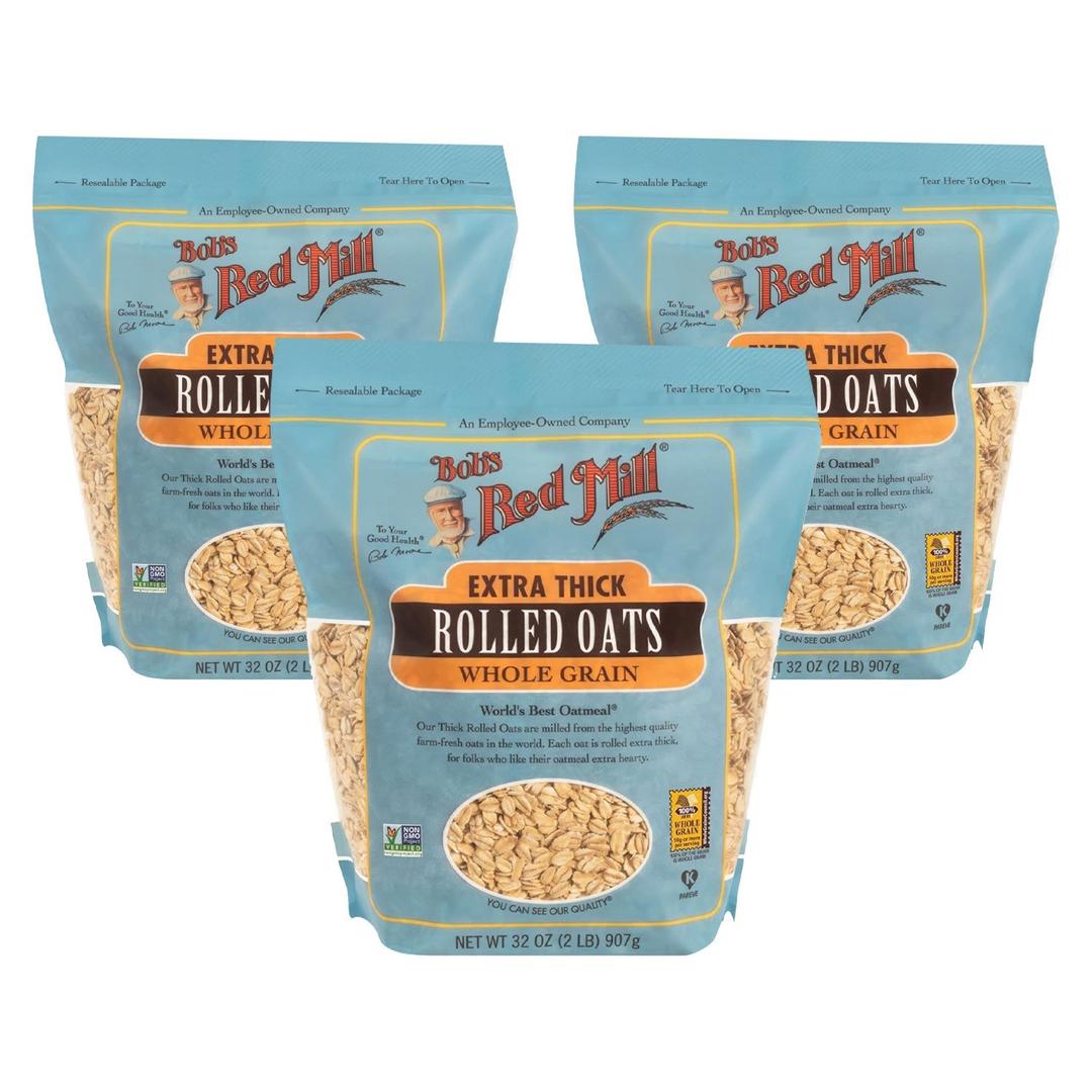 밥스레드밀 엑스트라 씩 롤드 오트 홀그레인, 907g, 3개 - 오트밀 | 쿠팡