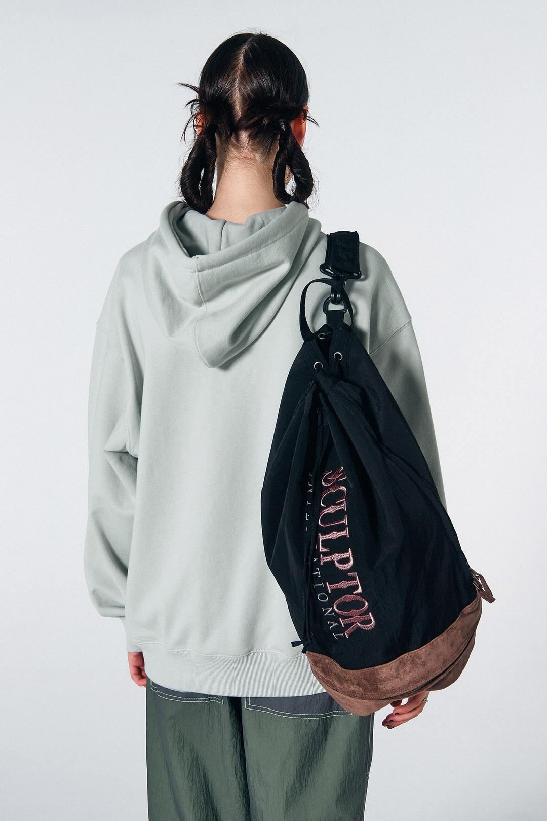 Two Way Bucket Messenger Bag Black