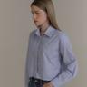 [유튜버Pick] CROP LOGO STRIPE SHIRTS_BLUE