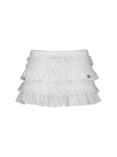 셋업이엑스이(SETUP-EXE)  TUTU MIX SKRIT PANTS / WHITE - 사이즈 & 후기 | 무신사