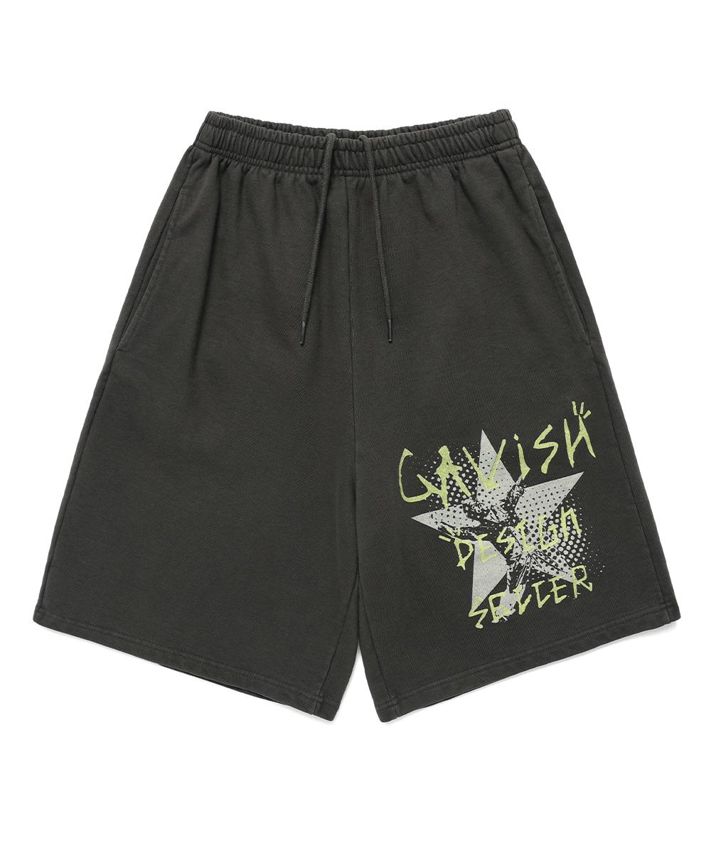 PIGMENT HAND WRITTEN SWEAT SHORTS[CHARCOAL]