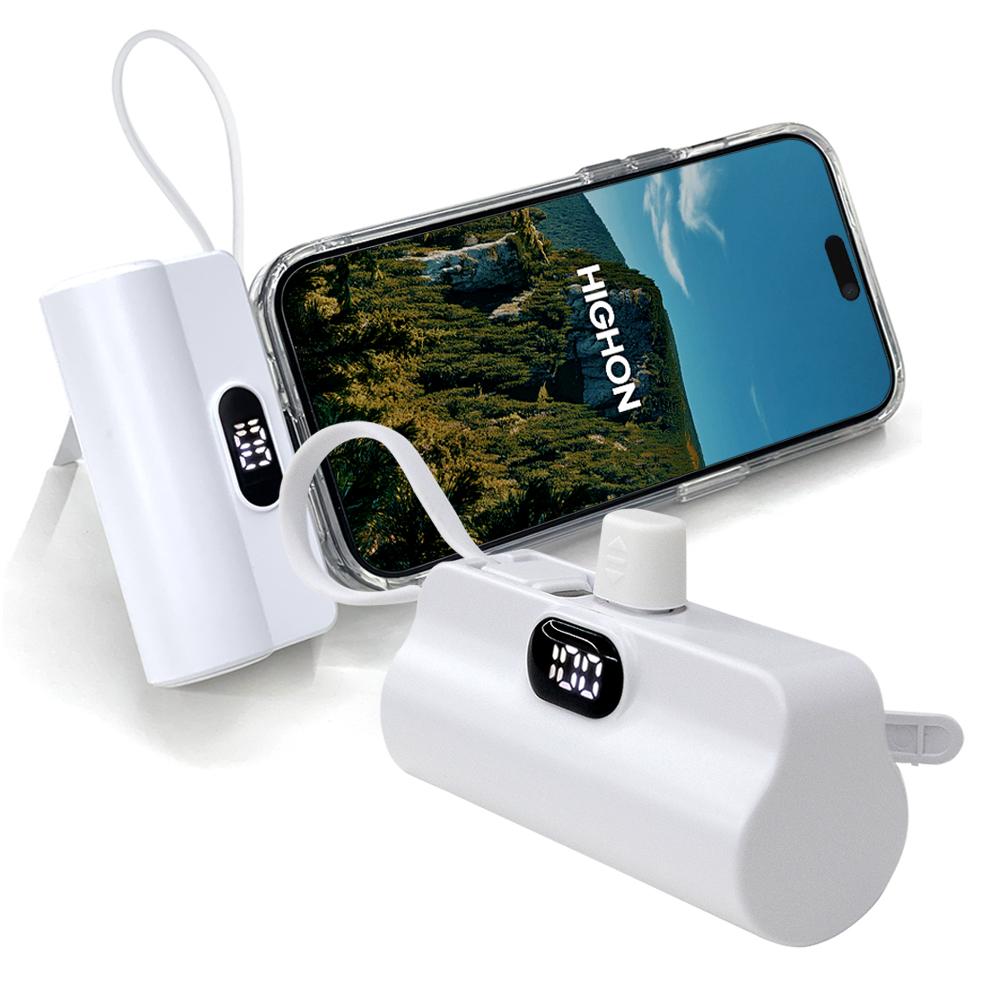 하이온 5000mAh 10W C타입 도킹형 일체형 무선 충전 보조배터리