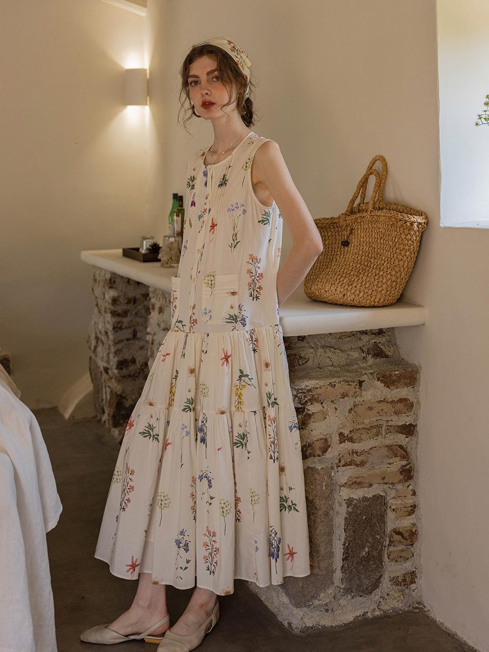 데일리아트 7/15일 예약배송_DA_Painting print round neck dress DA_Painting print round neck dress