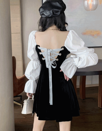 3단퍼프 원피스(1호,2호)