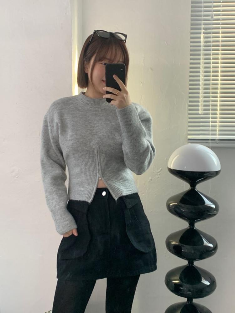 라운드지퍼니트