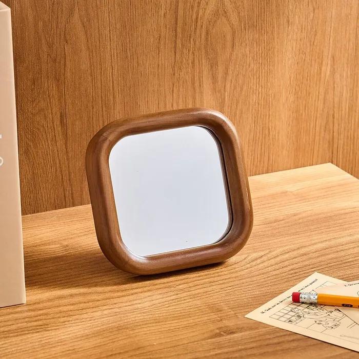 L 우드거울 미니탁상