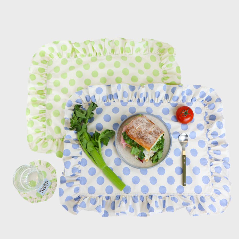 순면 도트 프릴 테이블매트