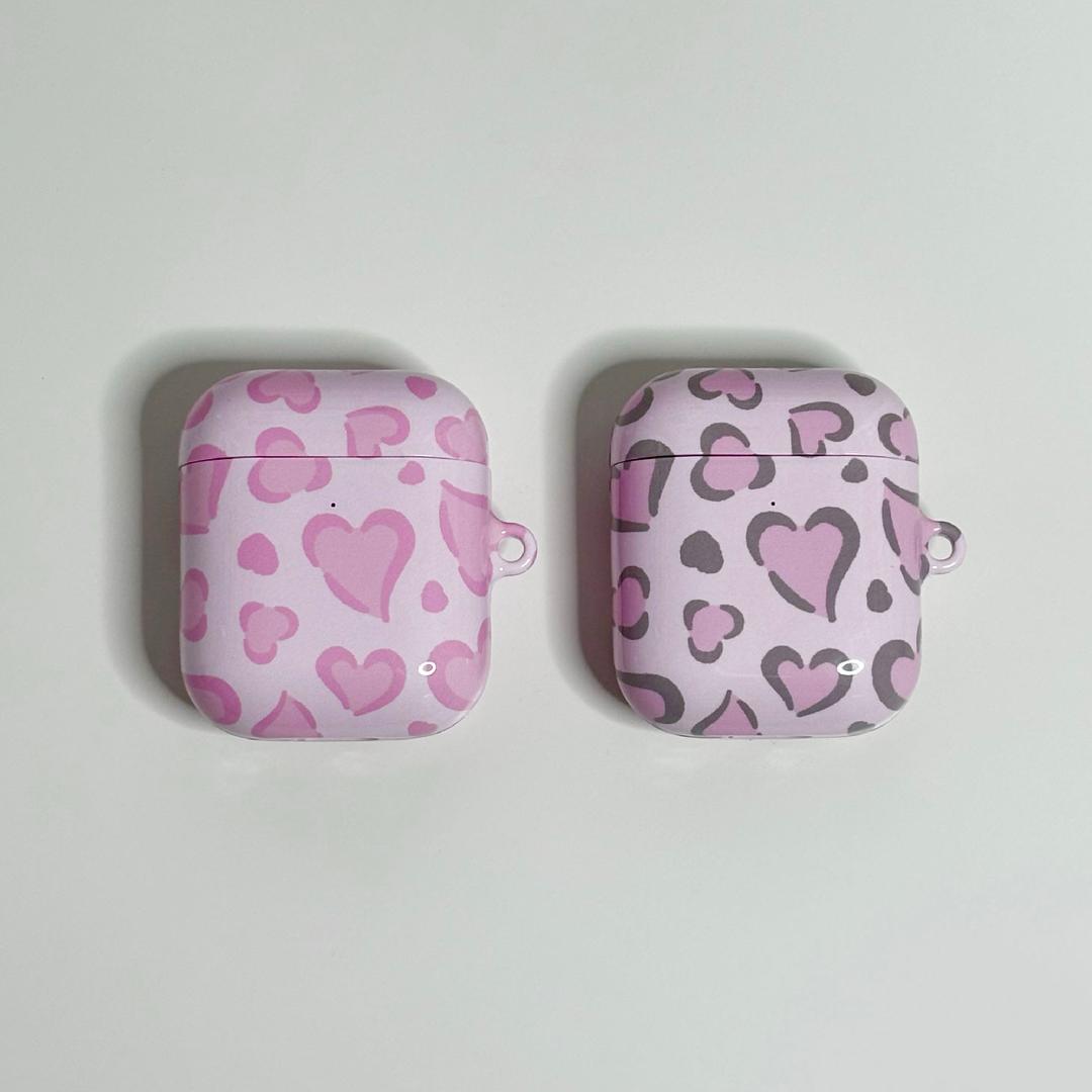 Heart Leopard Airpods Case
