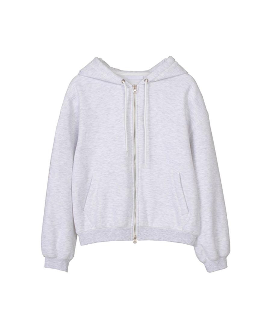 001 Brushed Emboss Hoodie Zip-up (melange grey)
