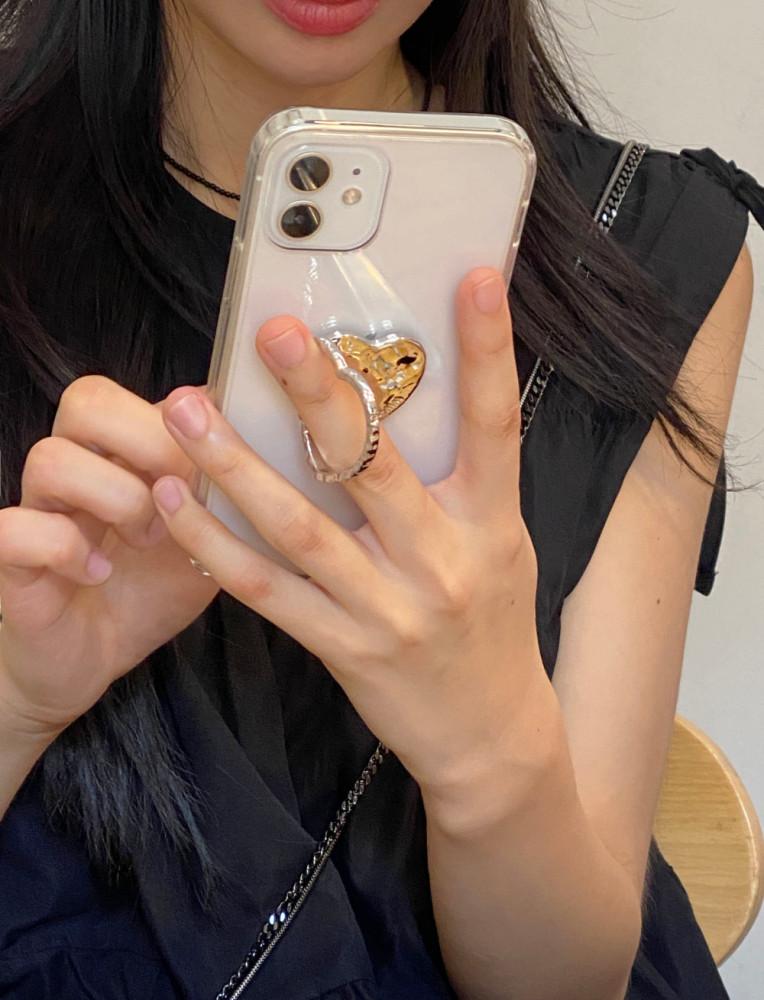 (~7/18 10% 추가할인)  silver wave heart finger tok