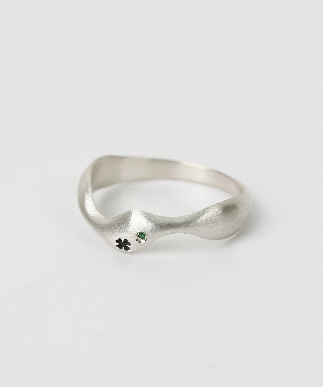 Clover wave ring GR (925 silver)