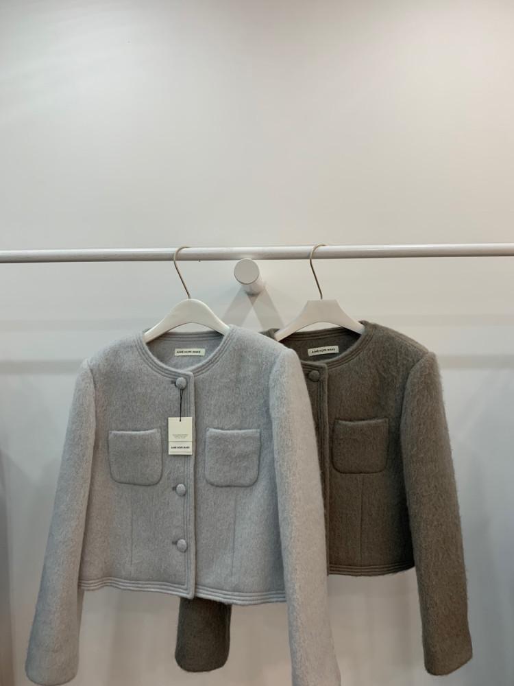 에임 모모자켓 에임홉메이크 모모자켓 모헤어 크롭자켓