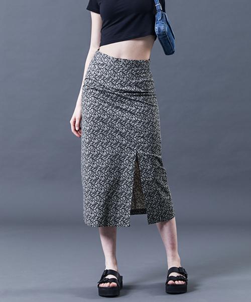 [CP] 여름 반다나 보헤미안 트임 롱스커트 [BLACK]