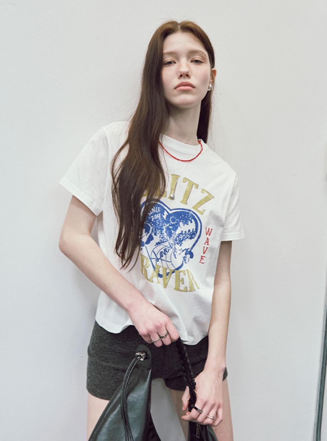 (WHITE 5/23 예약배송) Pop New BLITZ Graphic T-Shirt VW5ME603_3color