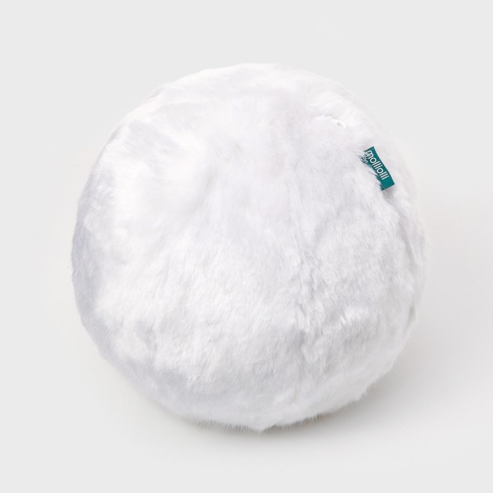 몰리올리 FUR BALL CUSHION COVER 에코퍼 둥근 원형 인테리어 쿠션커버 [화이트]