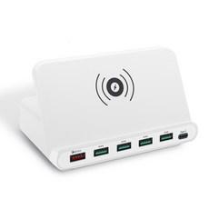 파워윈 고속 멀티충전기 7포트 PD지원 스마트형 828W White