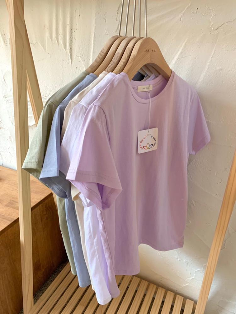 아잉 드라이 실켓티 기본 반팔 티셔츠