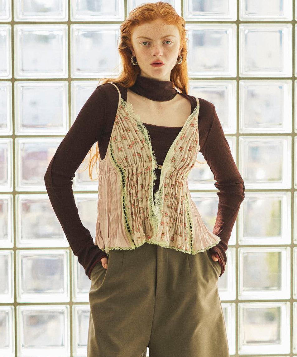 Small Floral Pattern Washer Process Camisole