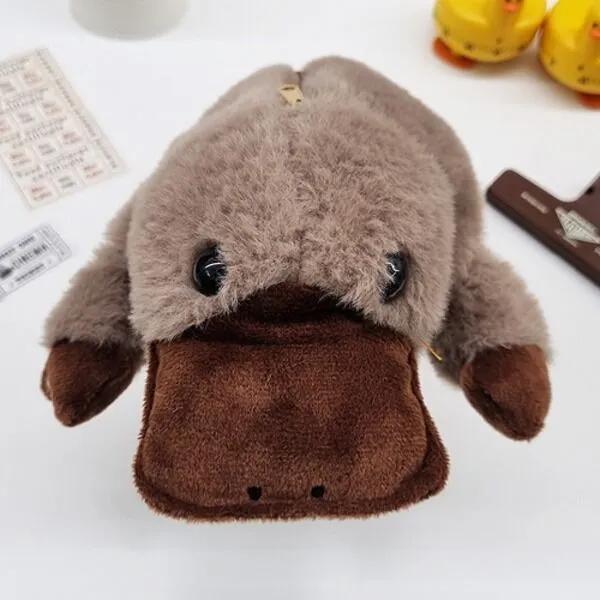 대용량 오리 너구리  봉제 인형 필통