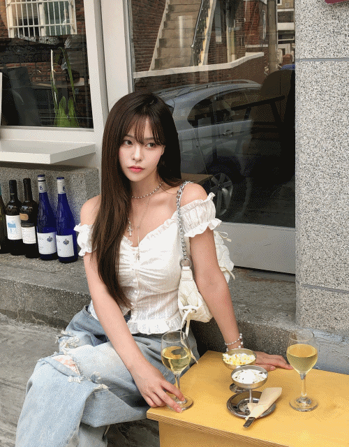 D.SEL PICK [리즈펀칭블라우스]