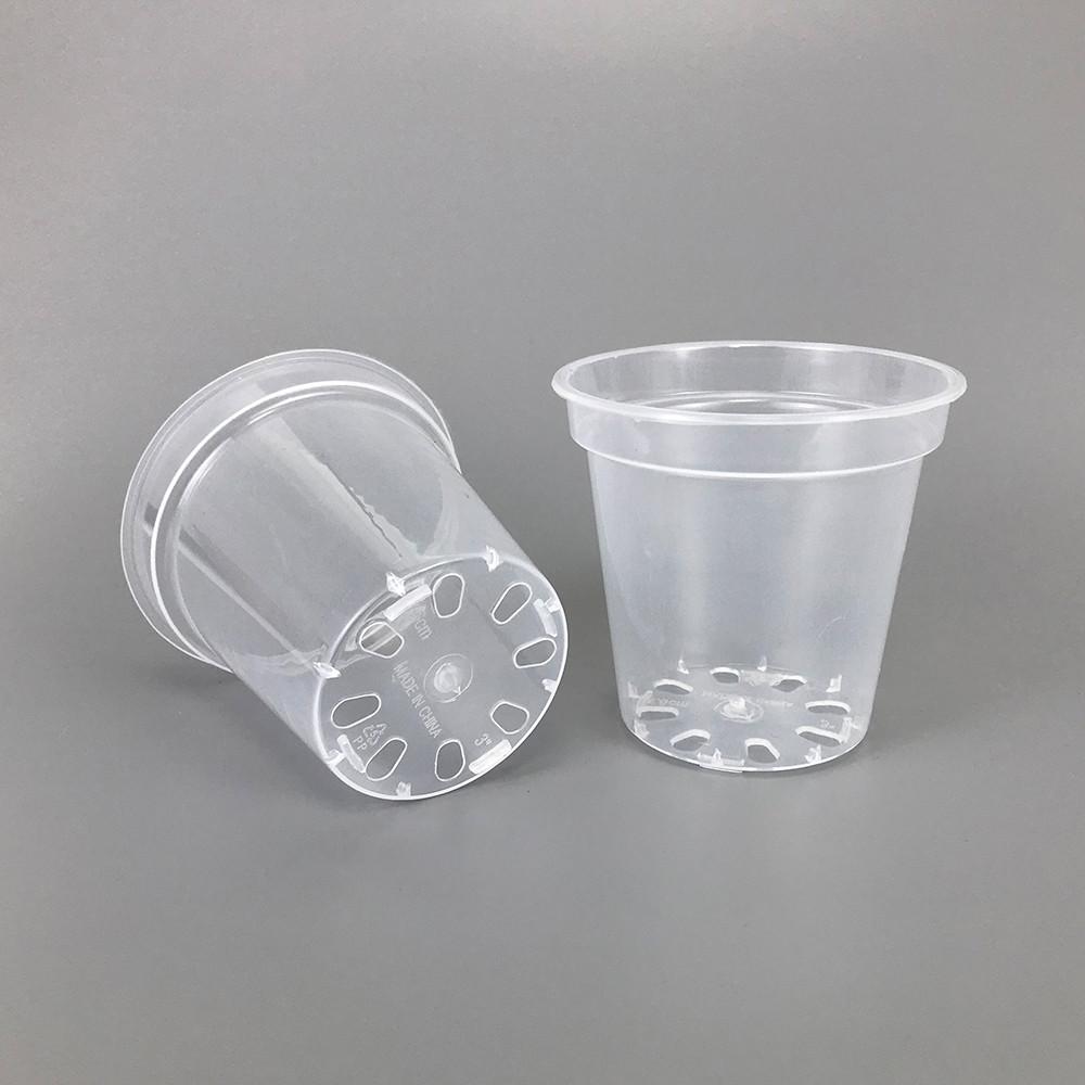 클린 투명 화분 플라스틱 삽목 원형 플분 6호