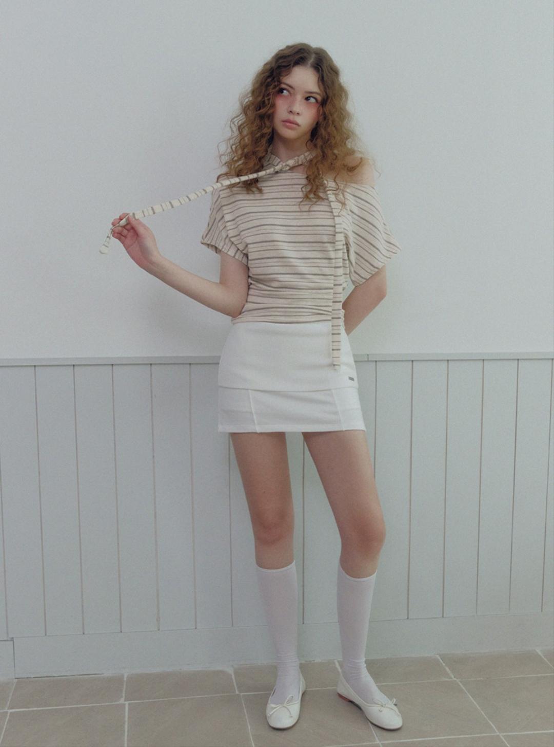 [온라인단독] 보니르 폴딩 미니 스커트