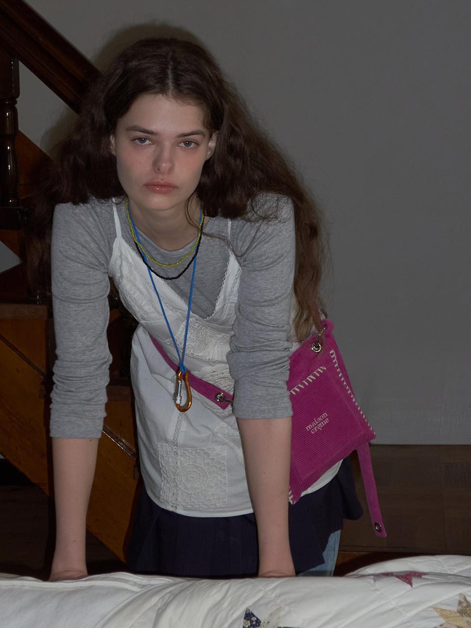 Petit Collage Bag_Corduroy Mazenta