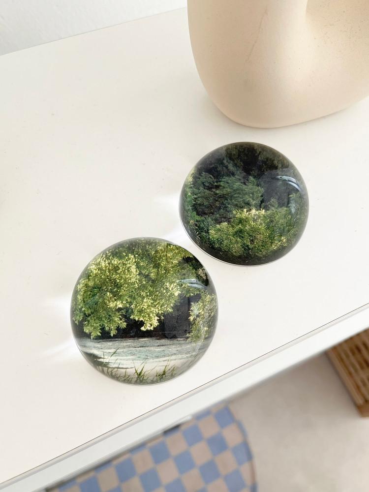 숲과 호수 문진 오브제