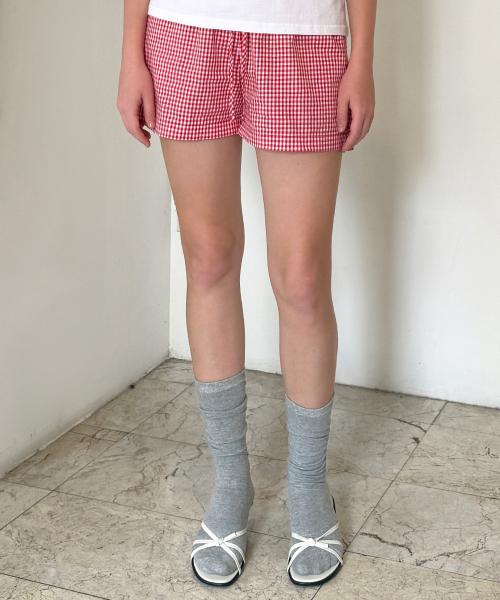 Basic Point Label Shorts (Red)