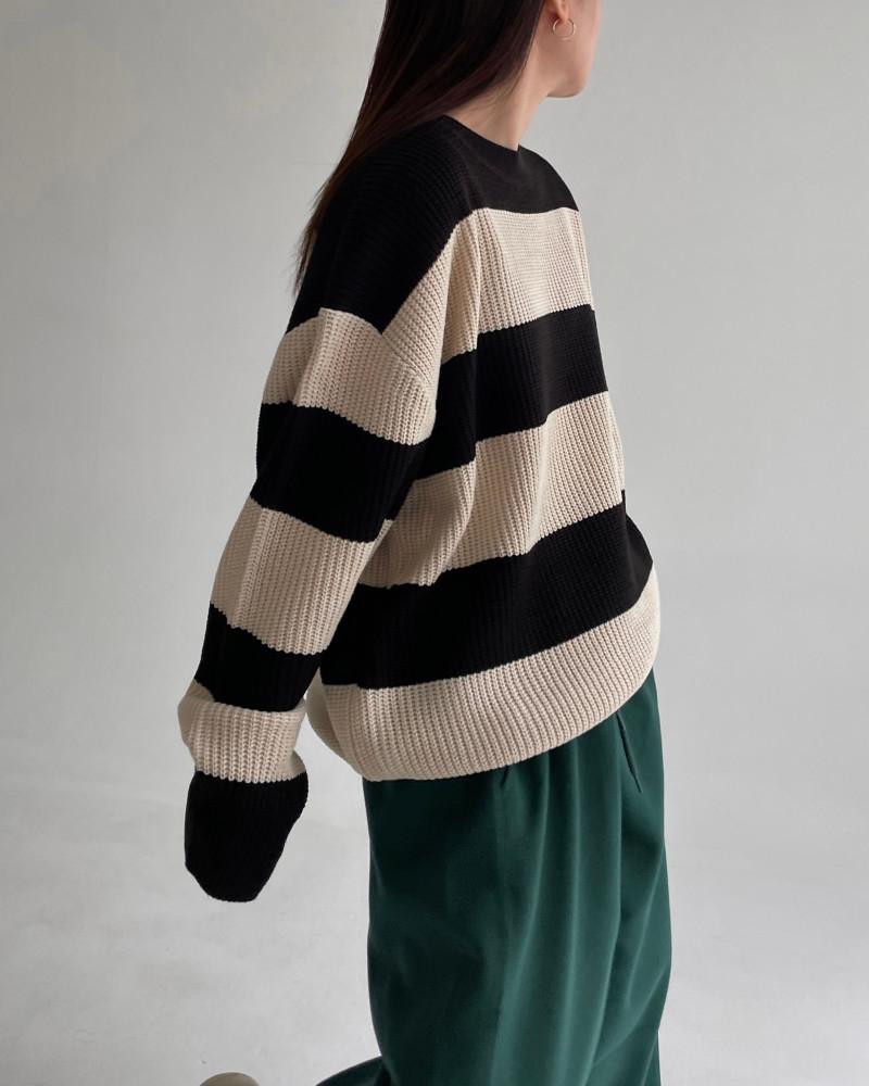 이지 단가라 오버 니트 남여공용 유니섹스