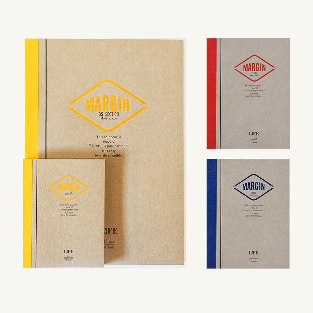 LIFE MARGIN 라이프 마진 B7 미니노트 수첩 : 어른들의문구