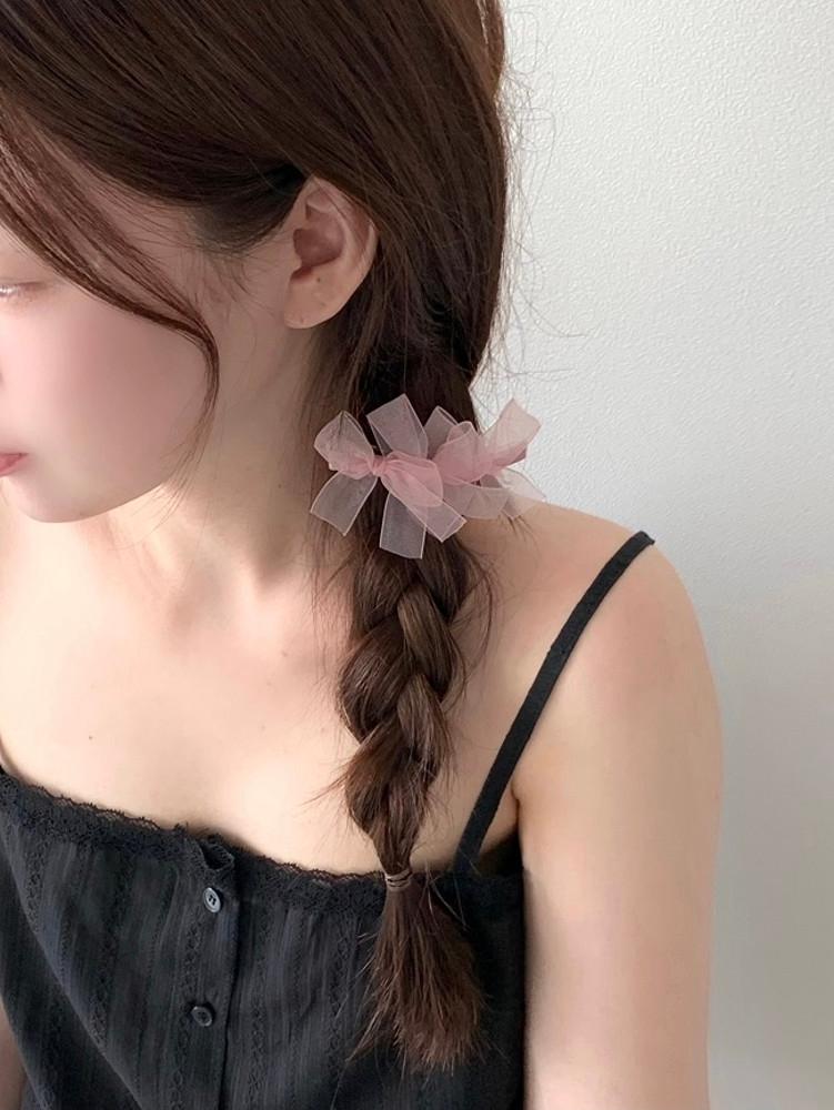 (3color) oganza ribbon hair pin 리본 헤어핀 리본 핀