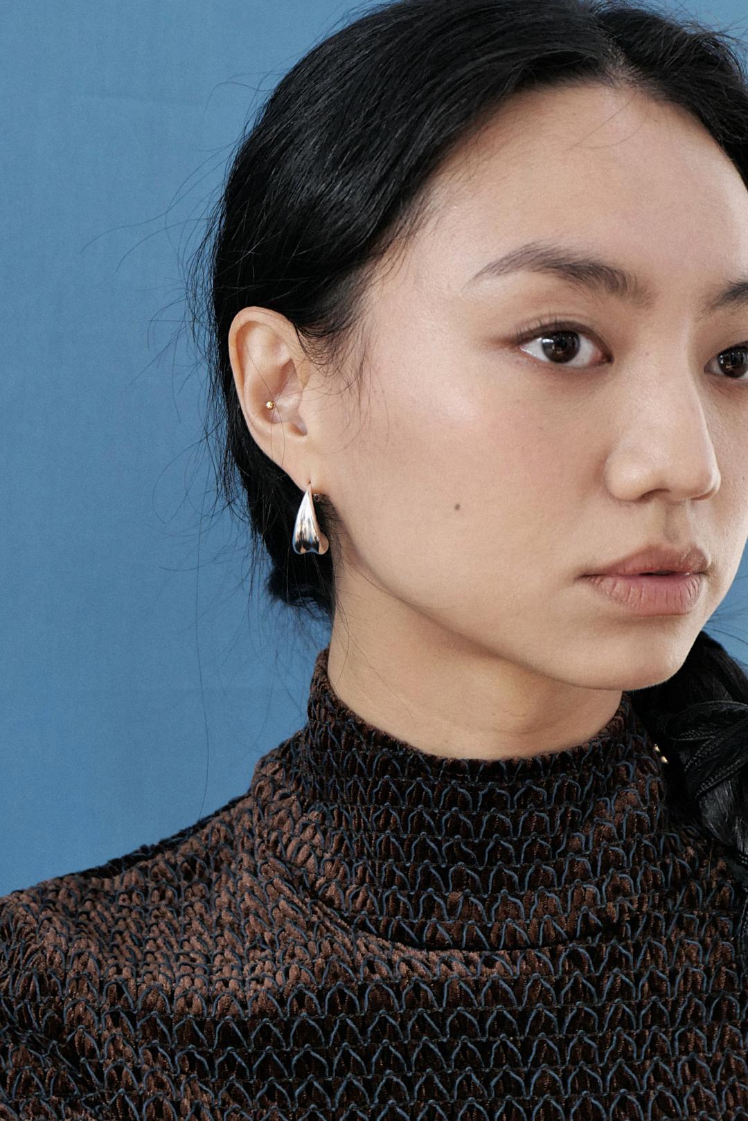 Blade of grass earrings