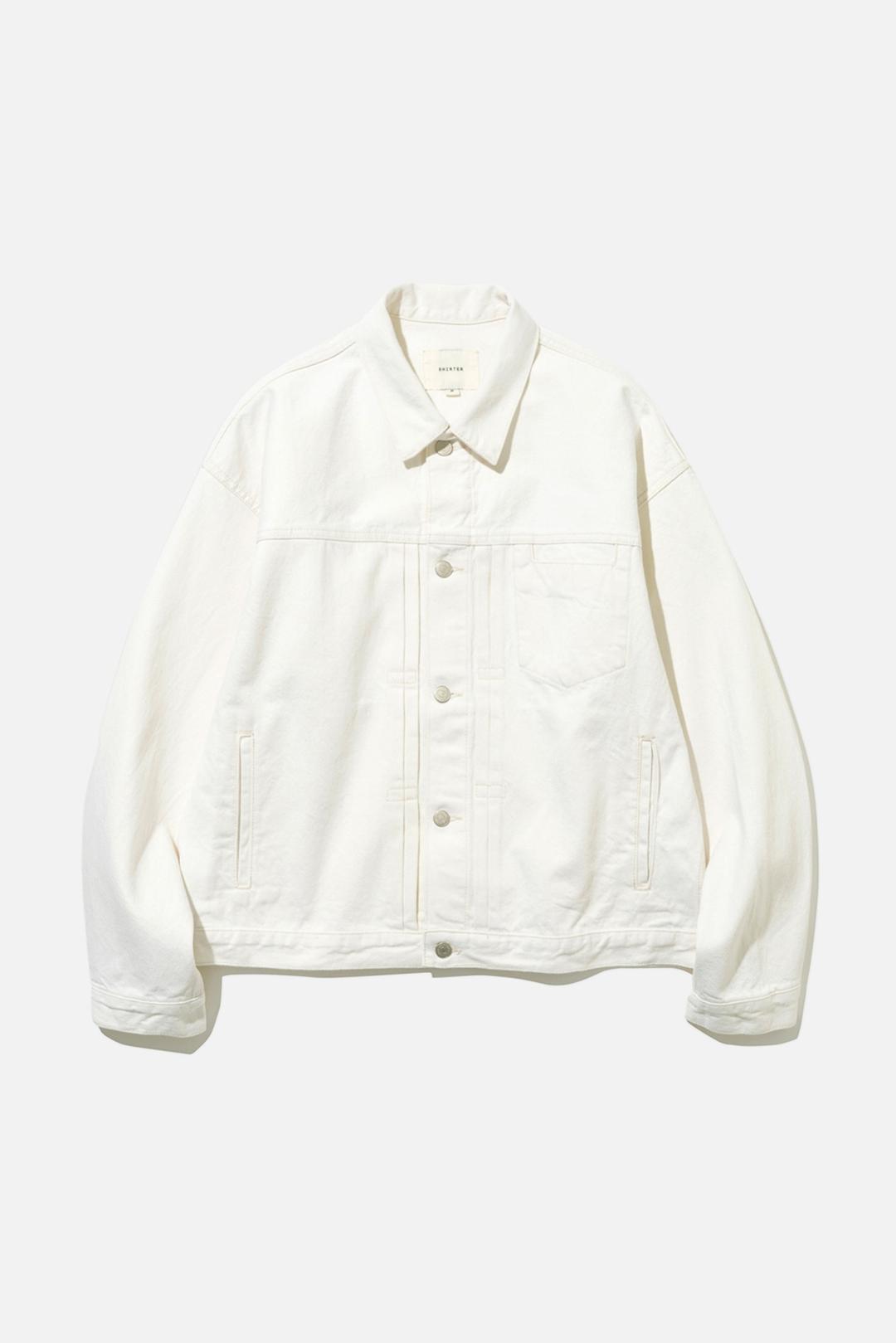 SHIRTER Workers Denim Jacket "Ecru\" 셔터 워커스 데님 자켓 \"에크루\"