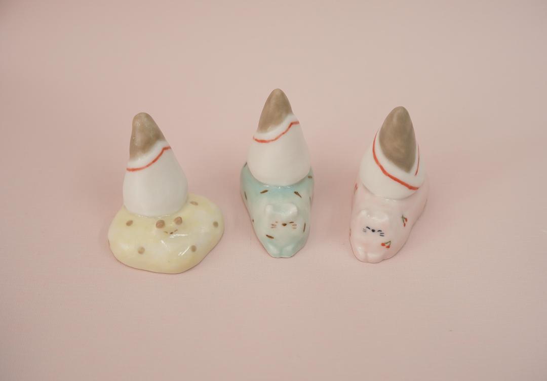 아이스크림 콘양이 반지홀더