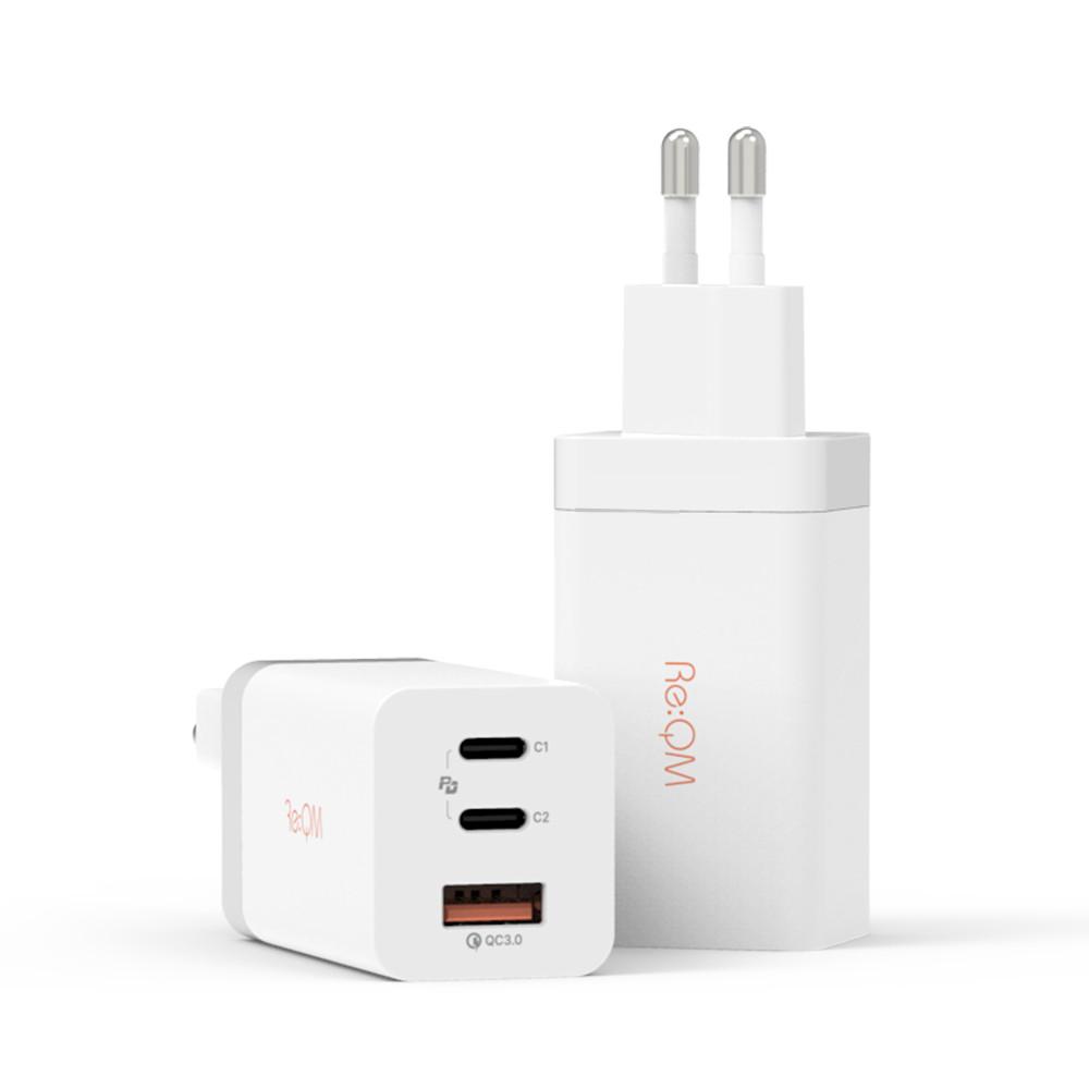 리큐엠 65W 초고속 3포트 미니 멀티충전기 고속충전어댑터 GaNPD 아이패드 노트북