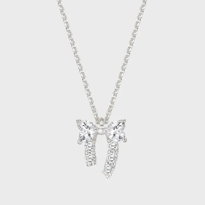 [지민PICK][29CM 단독][silver925] baby ribbon cubic necklace