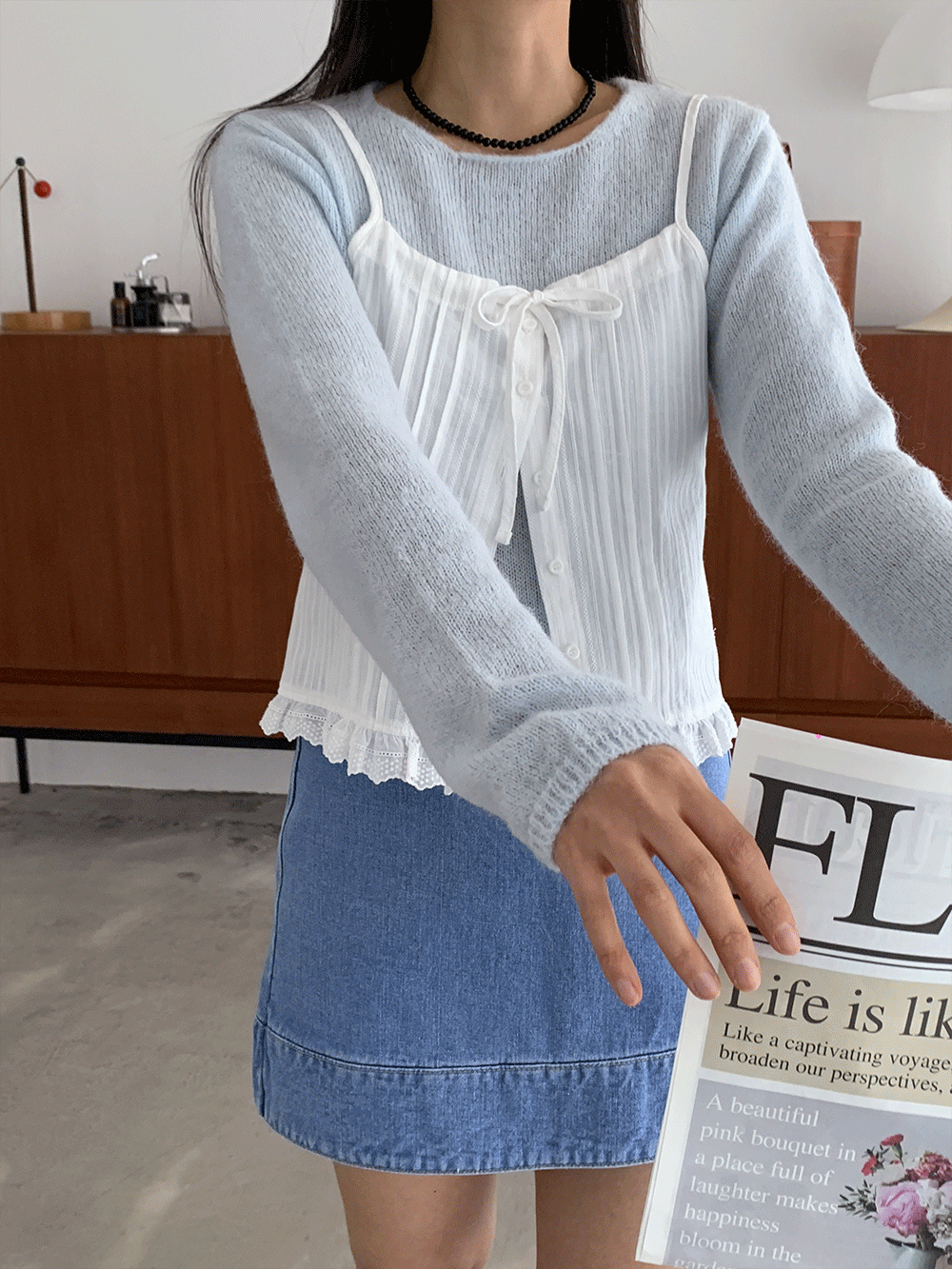 [핑,베 당일출고][봄신상] 스프링 알파카 니트 (4color)