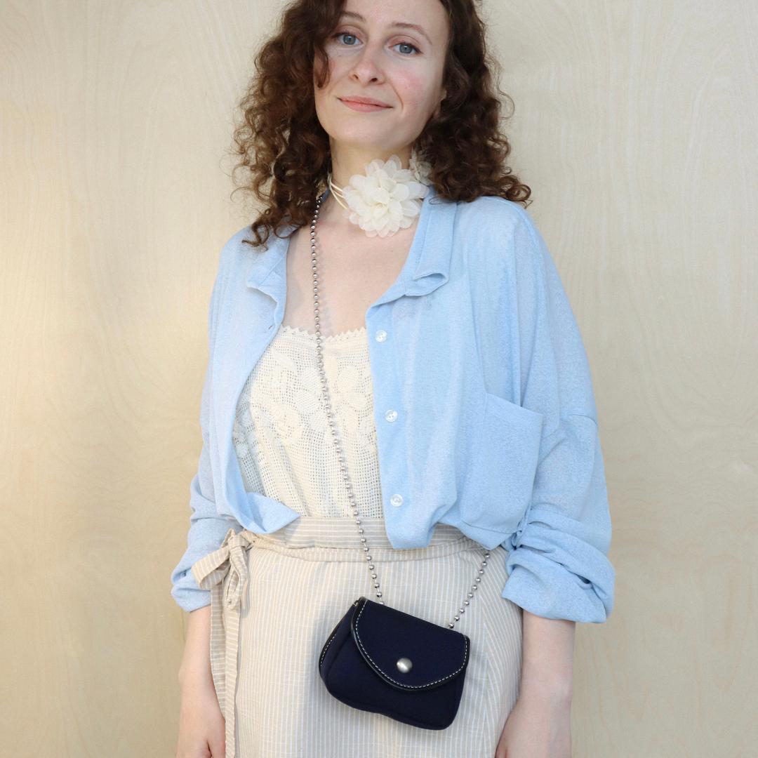Teenie ballchain bag (deep navy)